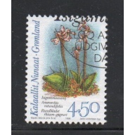Greenland Sc 281 1995 4.5 kr Orchids stamp used