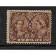 Canada Sc 55 1897 6c Victoria Jubilee stamp mint