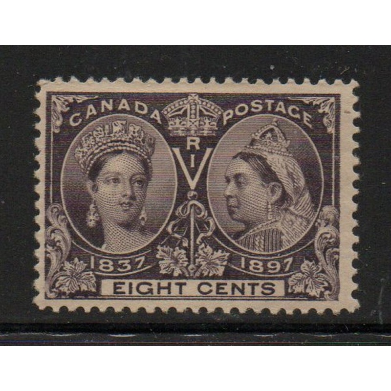 Canada Sc 56 1897 8c dark violet Victoria Jubilee stamp mint