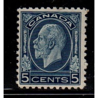 Canada Sc 199 1932 5c dk blue George V Medallion issue stamp mint