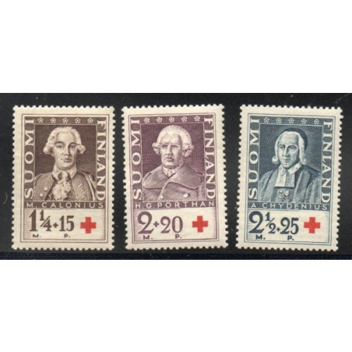 Finland  Sc 18-20 1935 Red Cross stamp set mint