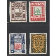 Estonia Sc  B36-39 1938 Coats of Arms stamp set mint NH
