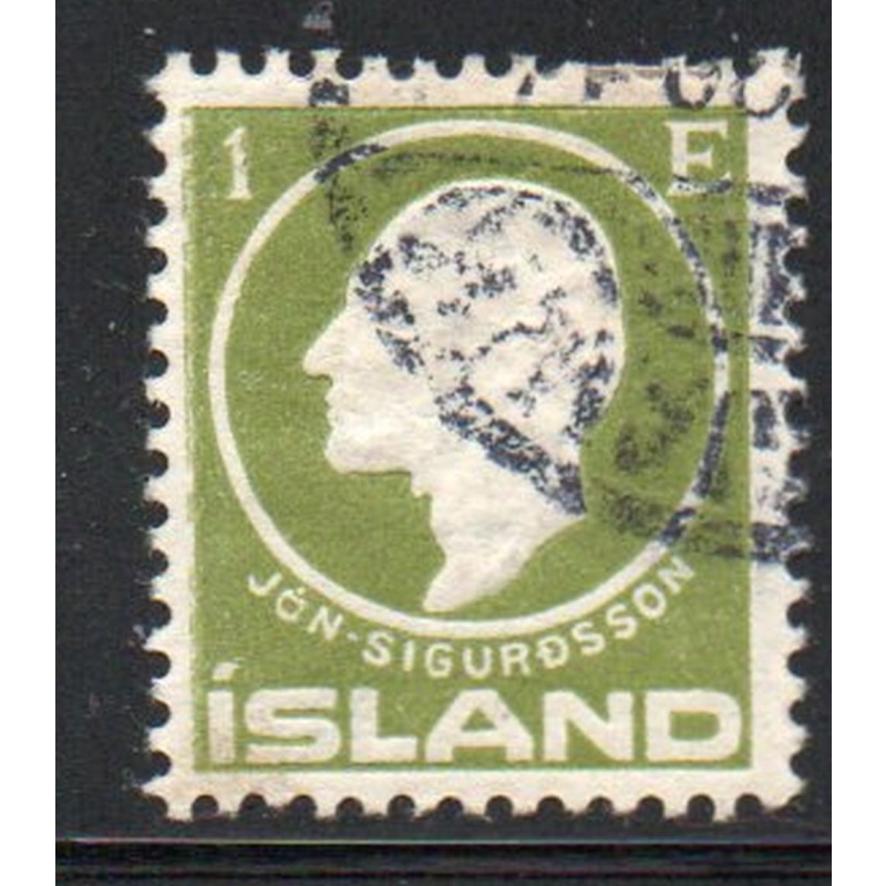 Iceland Sc 86 1911 1 e Jon Sigurdsson stamp used