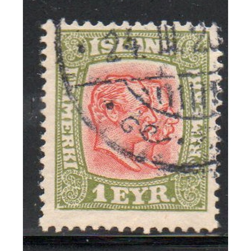 Iceland Sc 99 1915 1 e 2 Kings stamp used