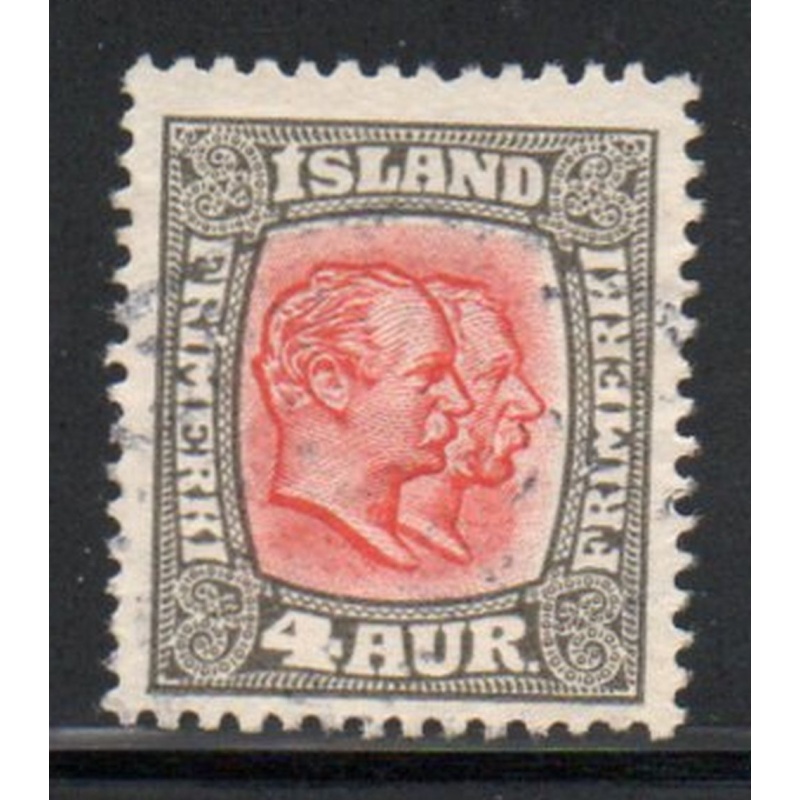 Iceland Sc 101 1915  4 aur 2 Kings stamp used