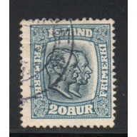 Iceland Sc 107 1915 20 aur 2 Kings stamp used