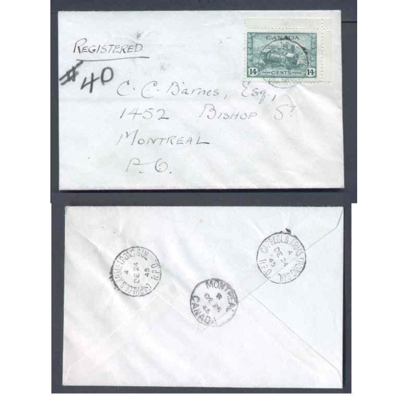 Canada-cover #9747-14c Tank registered-Capreol & Armstrong SW / RPO[ O56