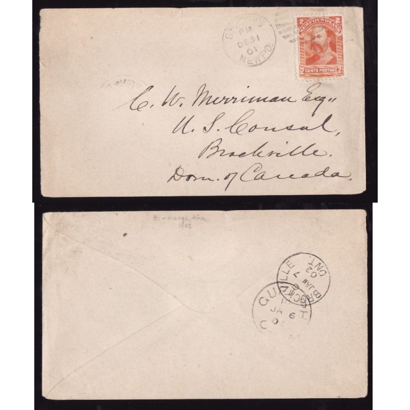 Newfoundland cover-#39-2c KEVII to Canada-St John's,NEWF'D duplex