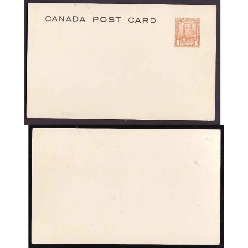 Canada-cover #5998-1c orange Scroll card-type 5 postal stationery-P38b  unused -