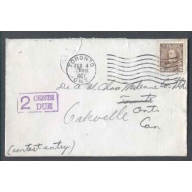 Canada-cover #9817-2c KGV short pays3c rate-York Cnty-Toronto,Ont-Fe 4 1937