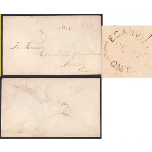 Canada-#9329 - Stampless -Renfrew County-Eganville,Ont single broken