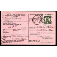 Canada-cover #12373 - 10c Cartier on AR card-Regina,Sask-De 22 1931-