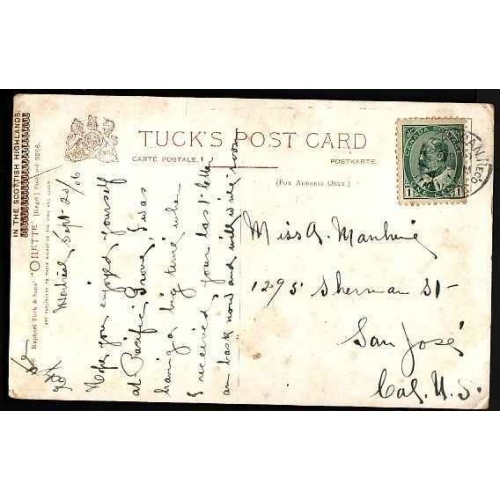 Canada-cover 10084-1c KEVII on p/c to USA- Montreal Can Recd - Sp 20 1906