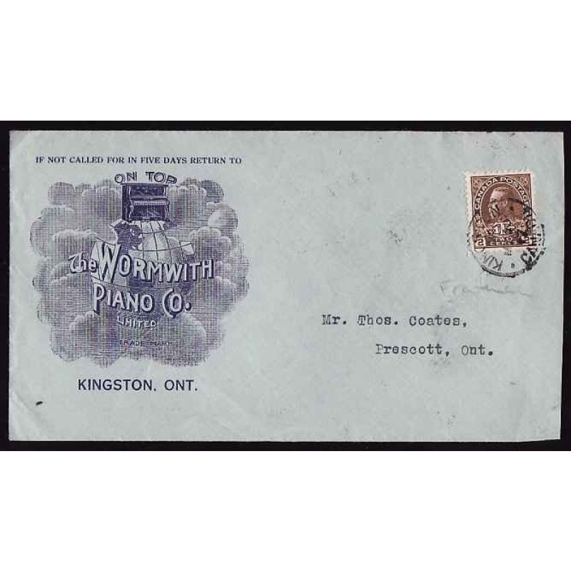 Canada-cover #12028-2c+1c Illustrated-Frontenac Cnty-Kingston,Canada-My