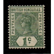 British Honduras Sc 38 1891 1c green Victoria stamp mint