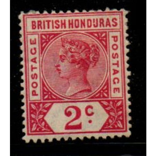 British Honduras Sc 39 1891 2c carmine rose Victoria stamp mint