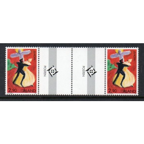 Aland Finland Sc 135 1997 Europa stamp gutter pair mint NH