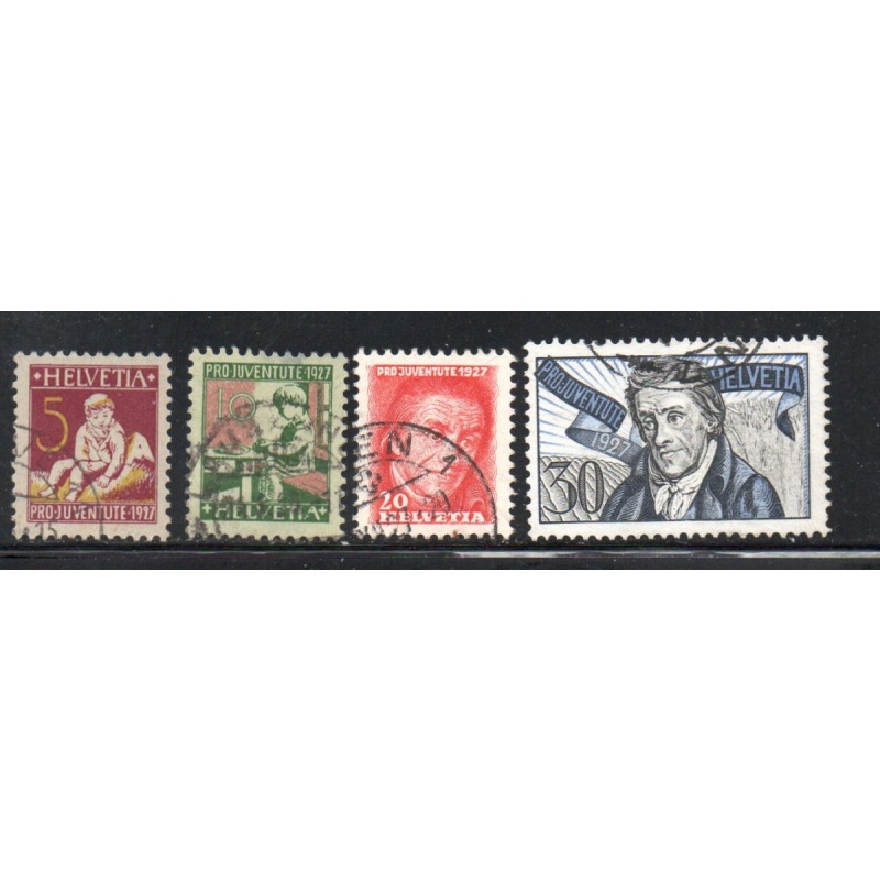 Switzerland Sc B41-44 1927 Pro Juventute stamp set used