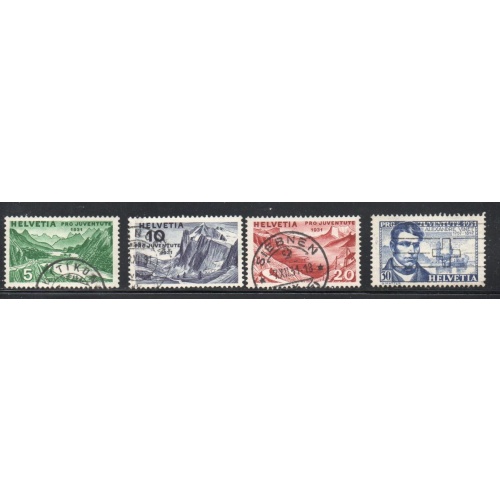 Switzerland Sc B57-60 1931 Pro Juventute views stamp set used