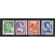 Switzerland Sc B81-84 1936 Pro Juventute Girls stamp set used