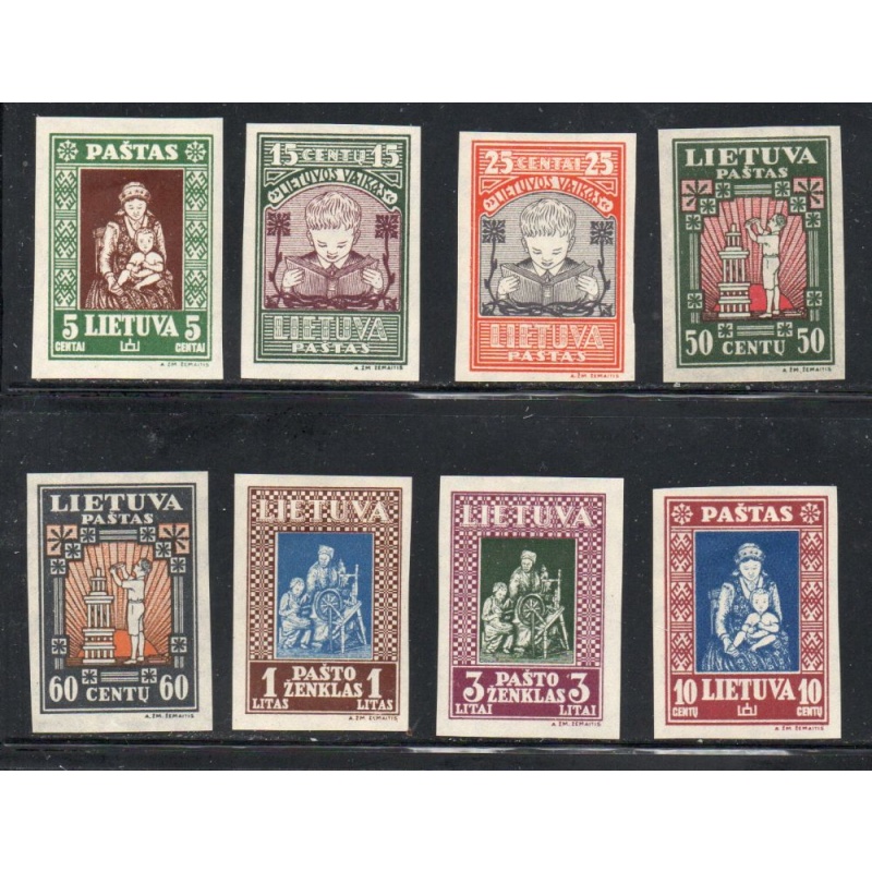 Lithuania Sc 277Ca-277Ka 1933 Orphans Benefit stamp set mint imperf