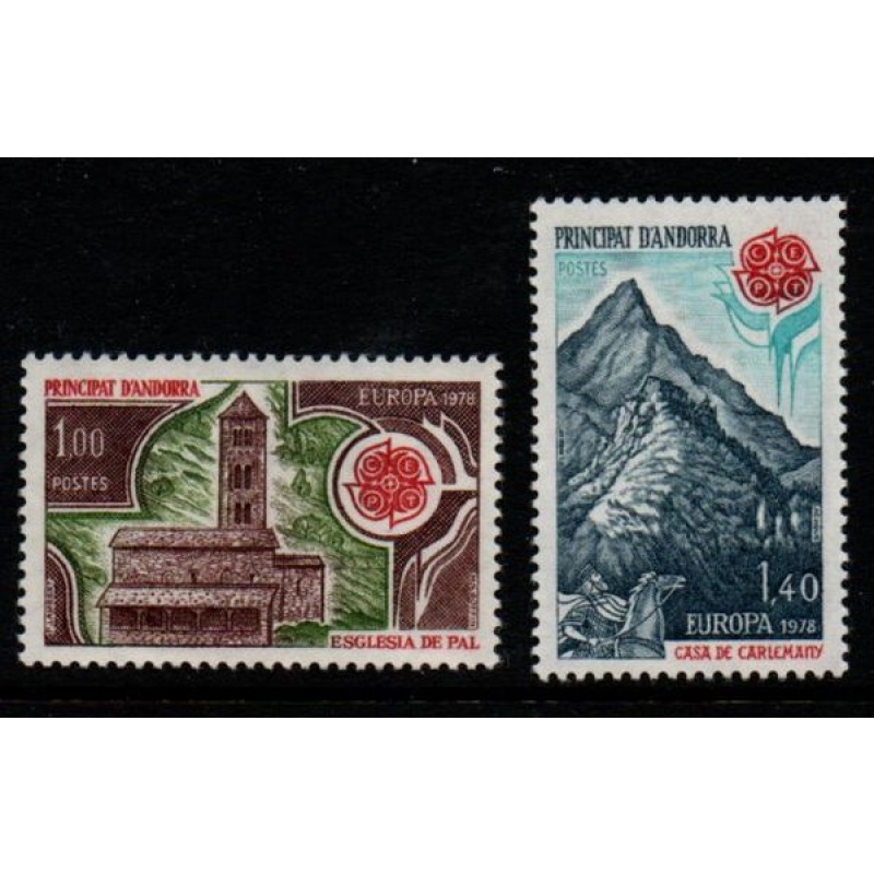 Andorra (Fr) Sc 262-63 1978 Europa stamp set mint NH