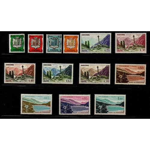 Andorra (Fr) Sc 143-153 1961 views long stamp set mint NH
