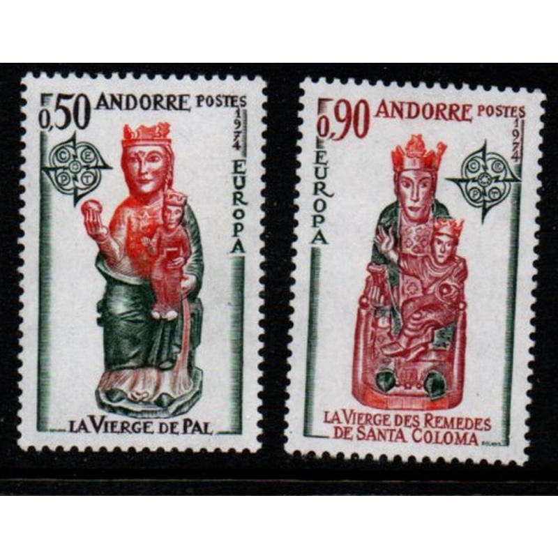 Andorra (Fr) Sc 232-33 1974 Europa stamp set mint NH