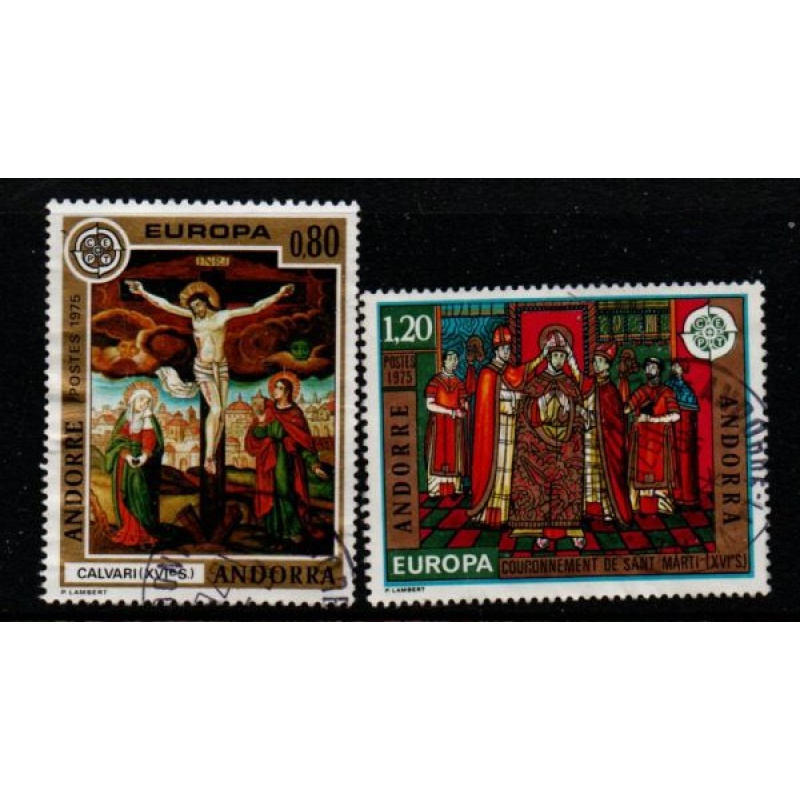 Andorra (Fr) Sc 236-37 1975 Europa stamp set used