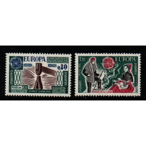 Andorra (Fr) Sc 246-47 1976 Europa stamp set mint NH