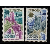 Andorra (Fr) Sc 254-55 1977 Europa stamp set mint NH