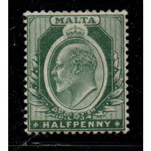 Malta Sc 30 1904 1/2d green Edward VII stamp mint