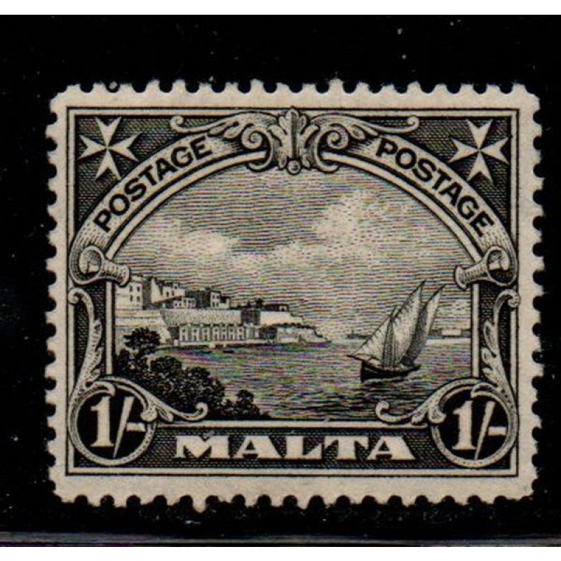 Malta Sc 141 1926 1/ black Valletta Harbour stamp mint