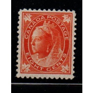 Canada Sc 72 1897 8 c orange Victoria Maple Leaf stamp mint