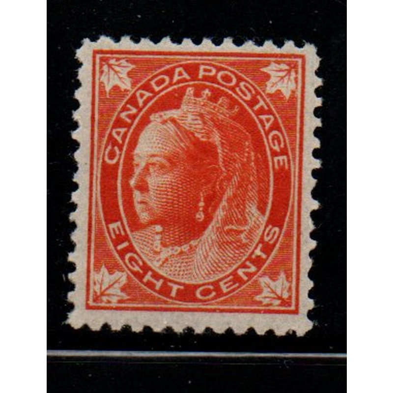Canada Sc 72 1897 8 c orange Victoria Maple Leaf stamp mint
