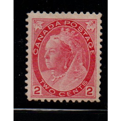 Canada Sc 77 1899 2c carmine Victoria Numeral stamp mint