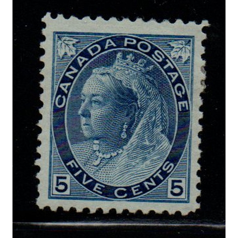 Canada Sc 79 1899 5c  blue Victoria Numeral stamp mint