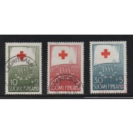 Finland Sc B145-47 1957 Red Cross stamp set used