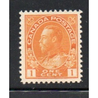 Canada Sc 105 1922 1c orange yellow George V Admiral stamp mint