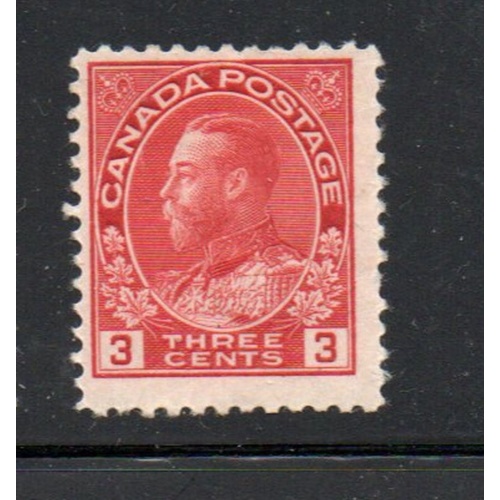 Canada Sc 109 1923 3 c carmine  George V Admiral stamp mint