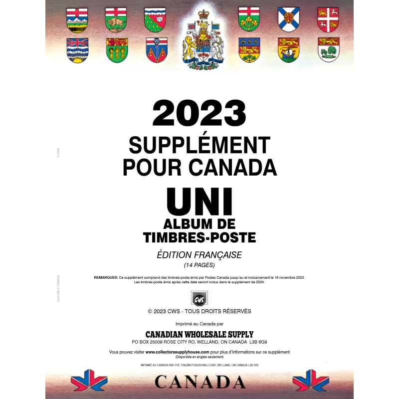 Unity 2023 Canada Supplement -- French version