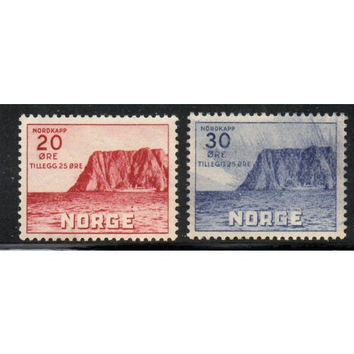 Norway Sc B9-10 1938 North Cape stamp set mint