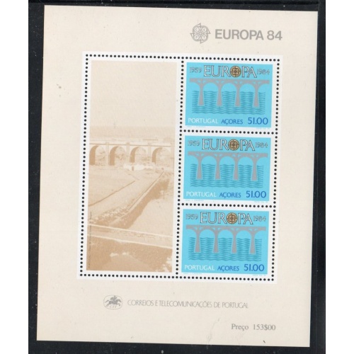 Portugal  Azores Sc 344a 1984 Europa stamp sheet mint NH