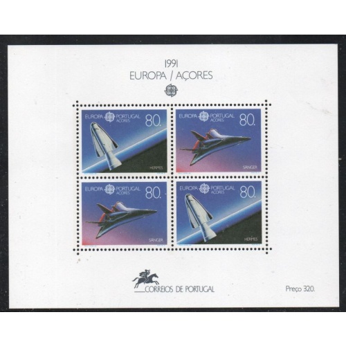 Portugal  Azores Sc 396 1991  Europa stamp sheet mint NH
