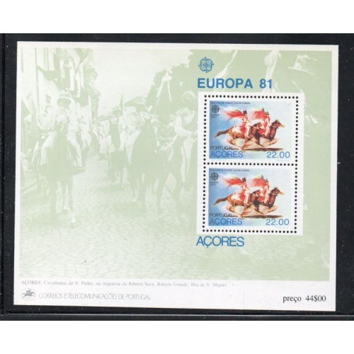 Portugal  Azores Sc 322a 1981  Europa stamp sheet mint NH