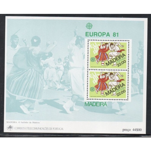 Portugal  Madeira Sc 74a 1981  Europa stamp sheet mint NH