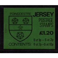 Jersey Sc  247a, 248a, 253a, 256a 1981 in  stamp booklet mint NH