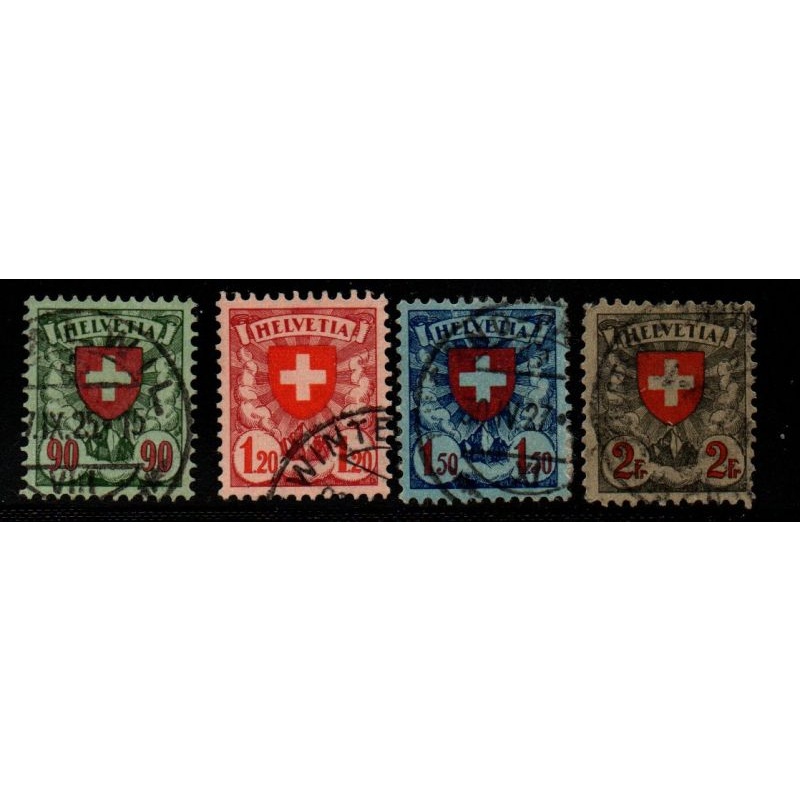 Switzerland Sc 200-03 1924 Coat of Arms  stamp set  used