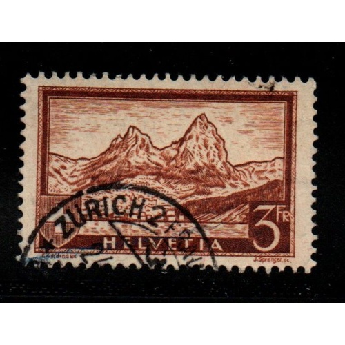 Switzerland Sc 209 1931 3 Fr The Mythen stamp used