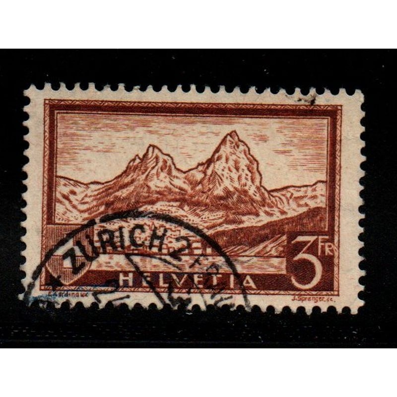 Switzerland Sc 209 1931 3 Fr the Mythen stamp used